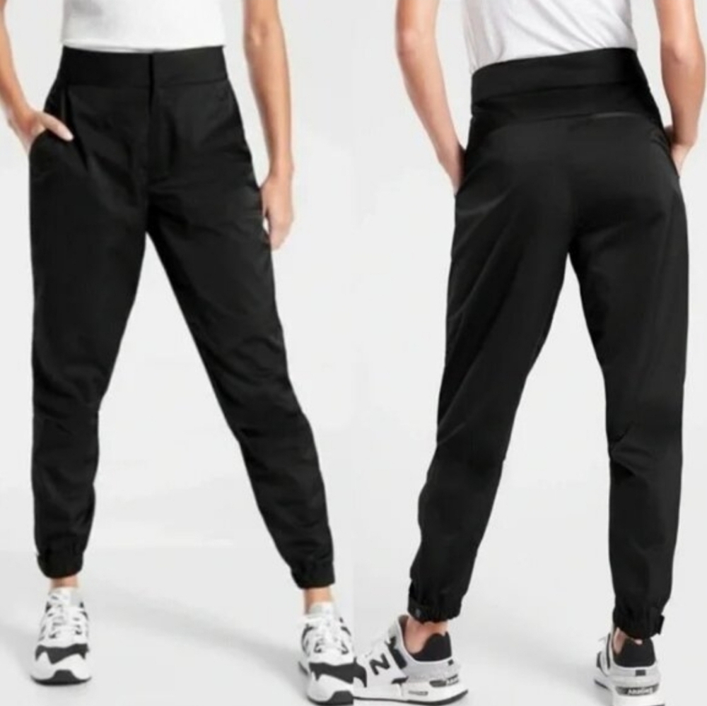 Athleta Black High-Waist Track Joggers